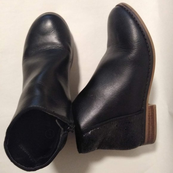 Kids Black Sparkly Ankle Booties - Picture 1 of 4